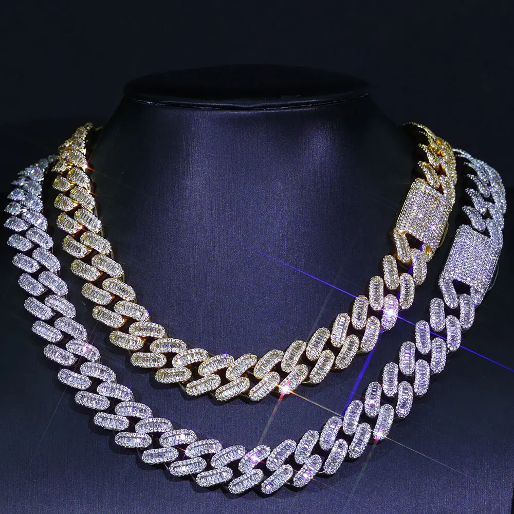 NY 15 мм кубинское ожерелье со льдом для женщин ювелирные изделия с цирконом