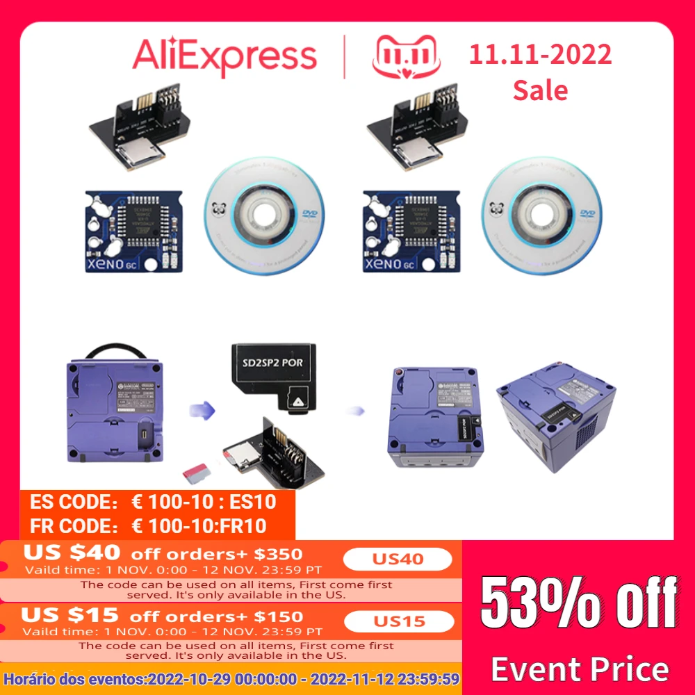 

Xeno Mod Direct-reading Chip For Gamecube NGC SD2SP2 PRO Adapter TF Card Reader for NTSC-J/NTSC/PAL CD Console Modification Part