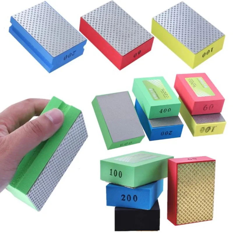 

Diamond Hand Polishing Pad Polishing Hand Wiper Tile Glass Abrasive Grinding Block Pad Marble Ceramic Abrasive Pad 90x60mm