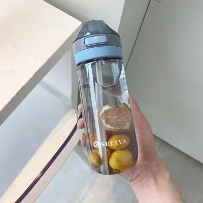 

650 Мл Термостойкая Пластиковая Бутылка Для Воды С Трубочкой