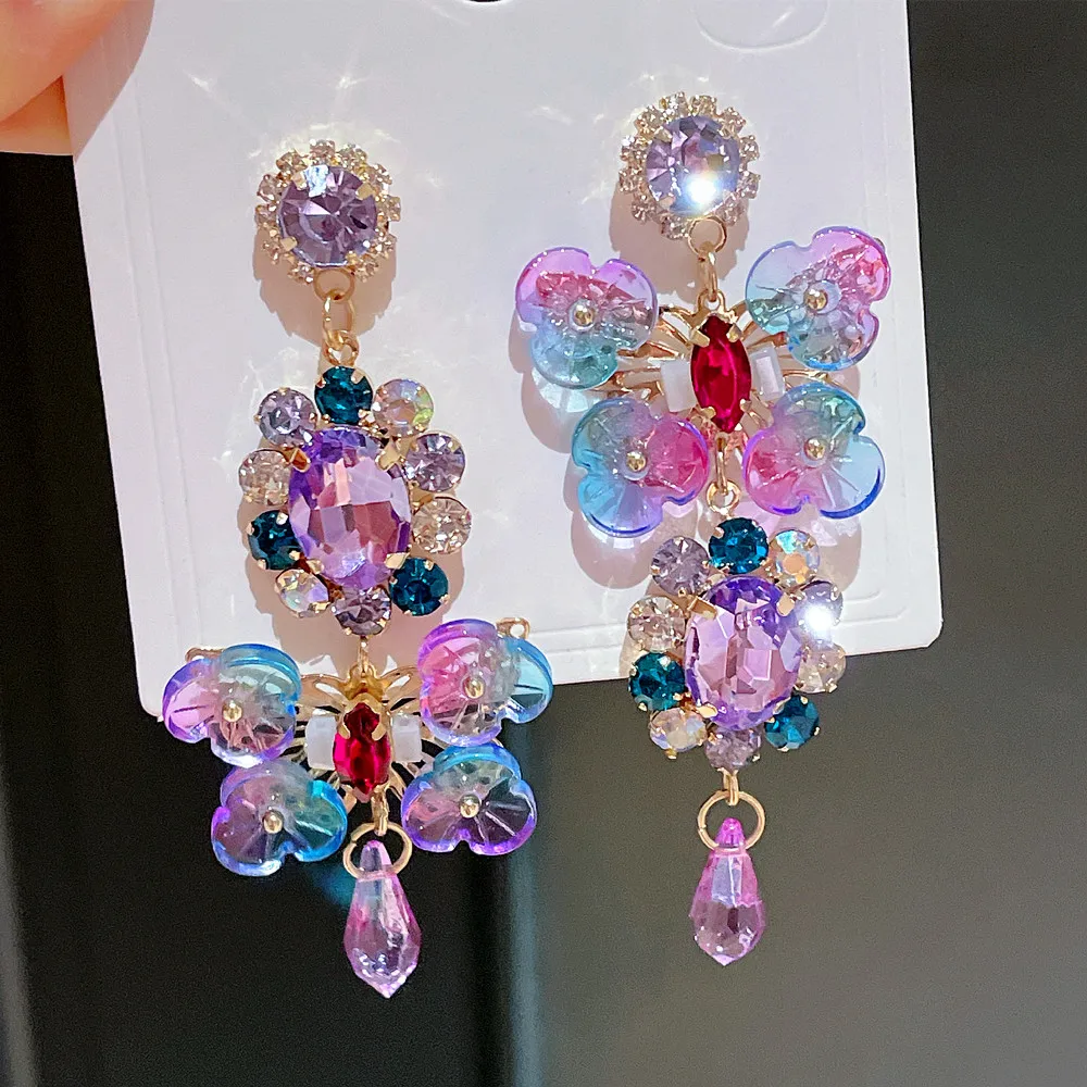 Длинные серьги-капли ZHUWEI из кристаллов