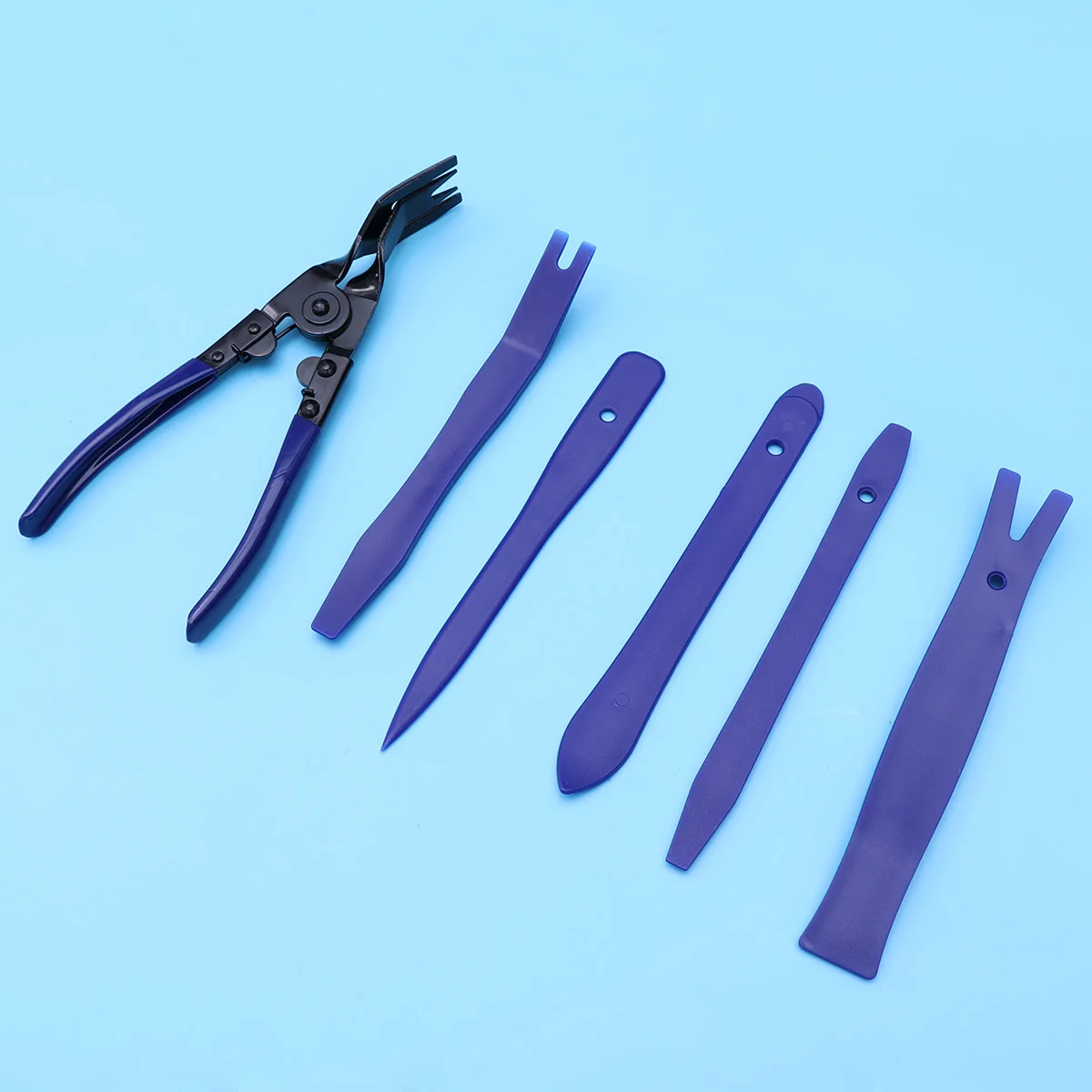 

13pcs Auto Trim Removal Tool Kit with Clip Removal Plier and Fastener Removers Car Interior Upholstery Pry Tool Set (Blue)