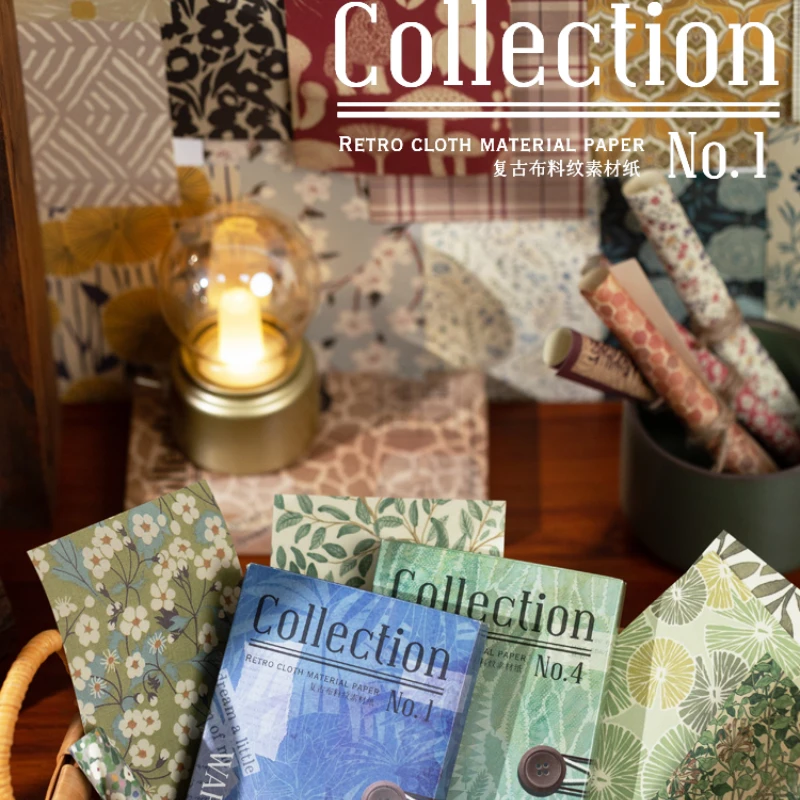 

60 Pcs/Set Time Warm Series Material Paper Background DIY Cloth Paper Decorative Scrapbooking Vintage Craft Journal Paper