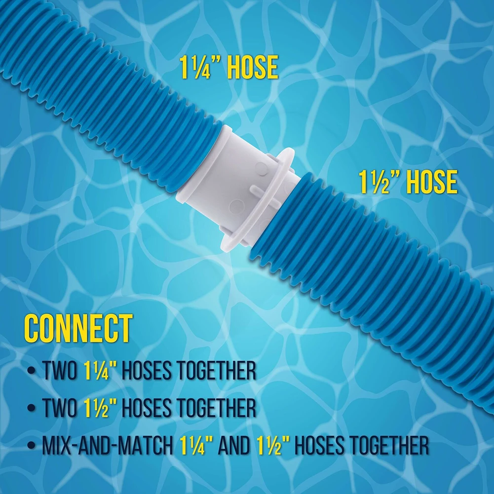 1-1/4" Or 1-1/2" Hose Connector Coupling Adapter For Swimmin