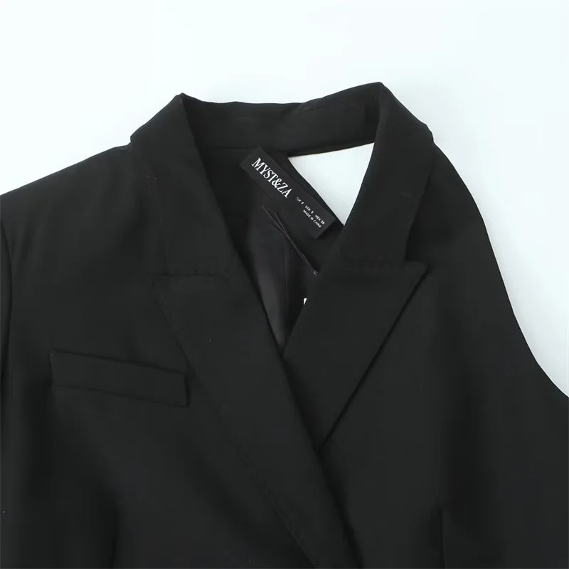 Новинка 2024 Женский Асимметричный Блейзер KEYANKETIAN на одно плечо осенняя облегающая