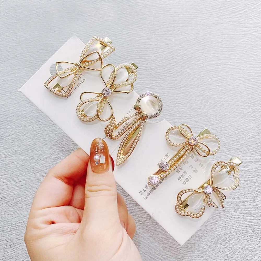 

Заколка для волос с имитацией жемчуга и опала в Корейском стиле