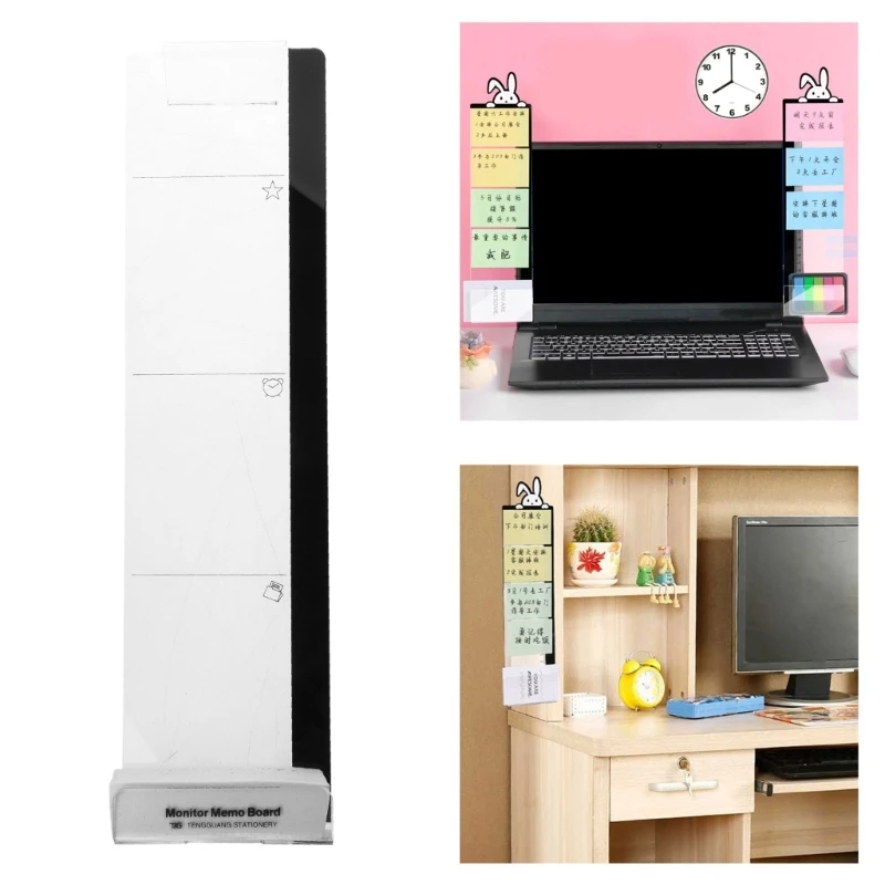 

Computer Message Board Screen Memo Board Memo Board Top Mount Sticky Note Holder Message Panel