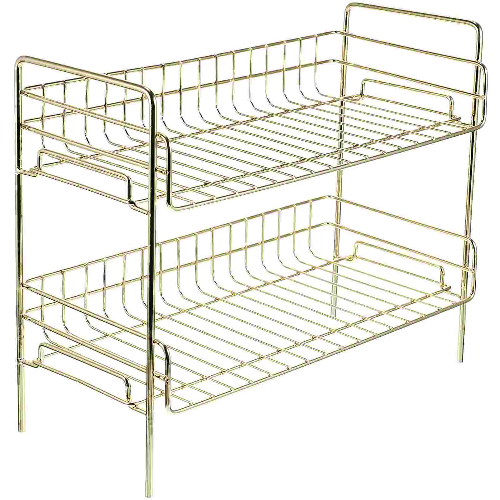 

Shelf Organizer Storage Kitchen Rack 2 Vanity Shower Cosmeticstanding Tiersbathroom Tray Makeup Sink Stand Sponge Corner