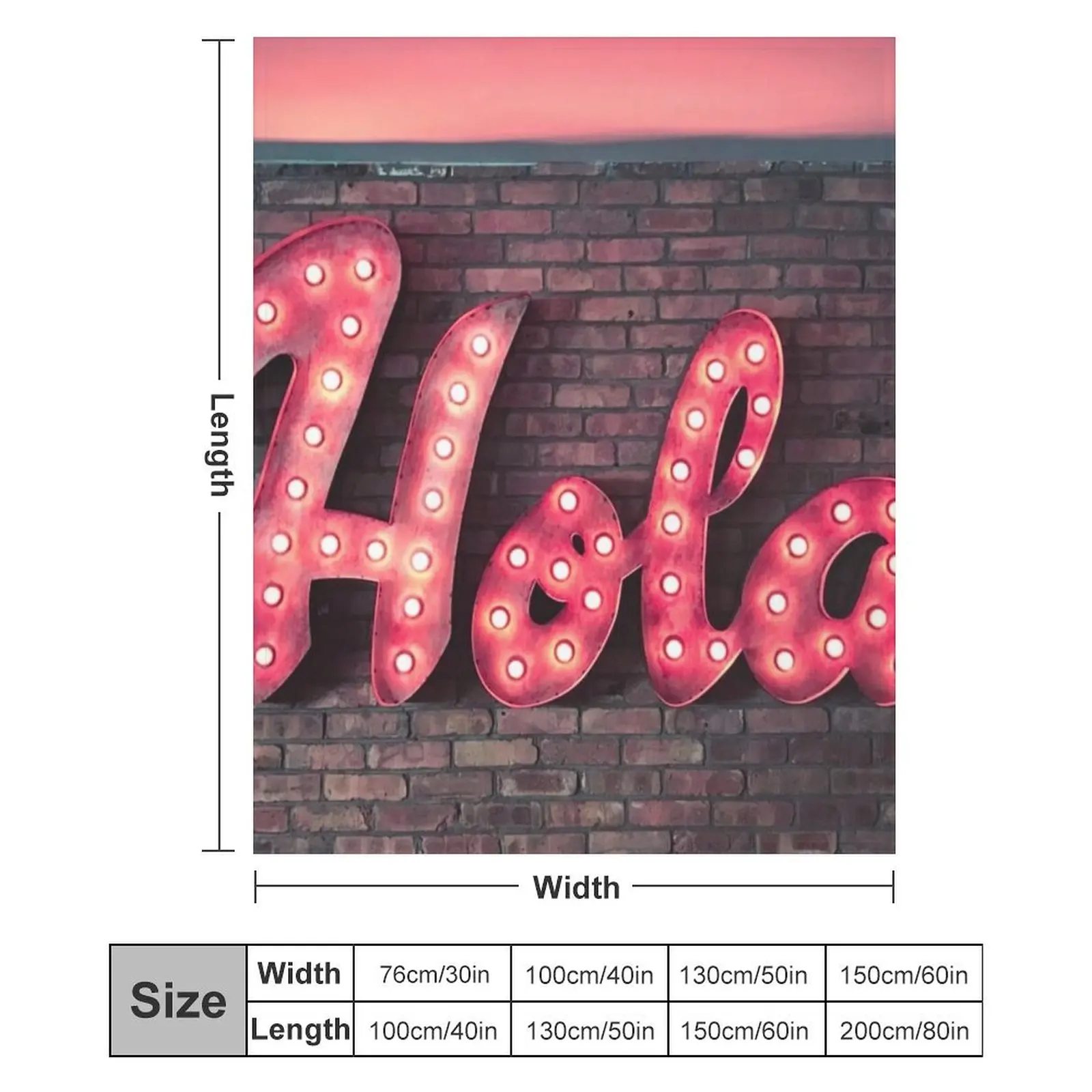 Хола Испанский Hello Неоновая Вывеска Плед Кровать Спальный Мешок Одеяла