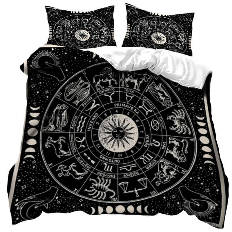 

Signs Of The Zodiac Astrology Wicca Palmistry Divination Altar Tarot Retro Occultism Duvet Cover By Ho Me Lili Bedding Decor