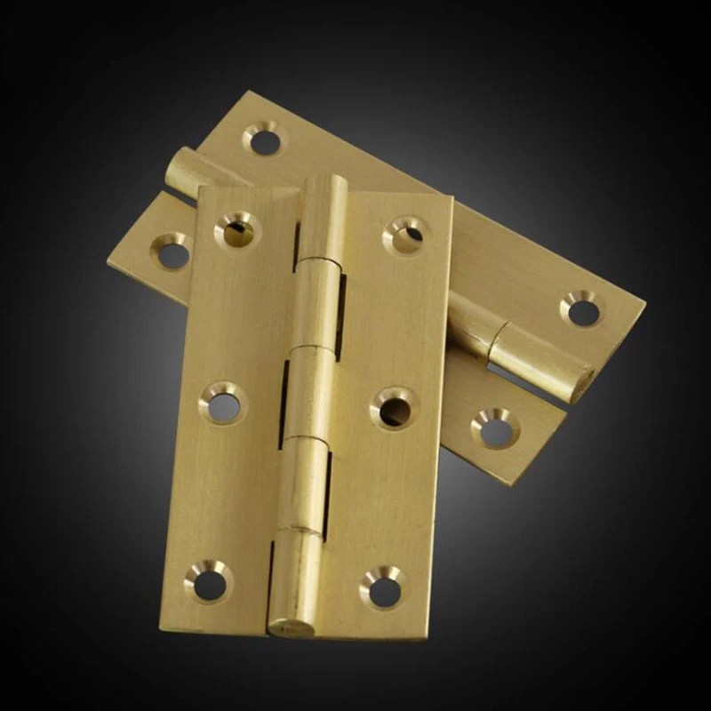 

Pure copper 3.5 inch hinge brass Furniture hinge 2mm thick hardware accessories x4