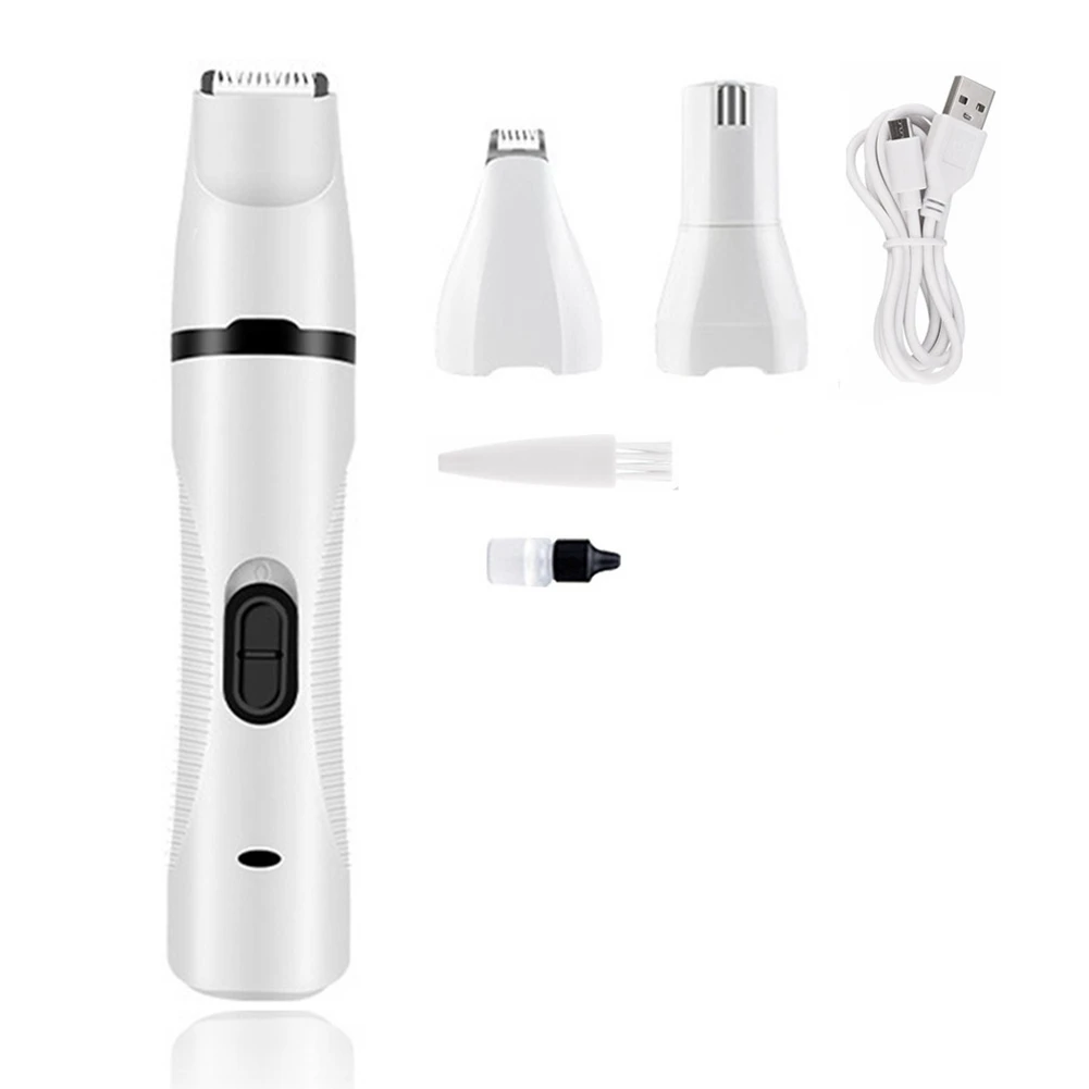 

3 In 1 Cat Dog Nail Clippers Paws Nail Cutter Electric Pet Nail Grinder Grooming Trimmer Accessories USB Rechargeable