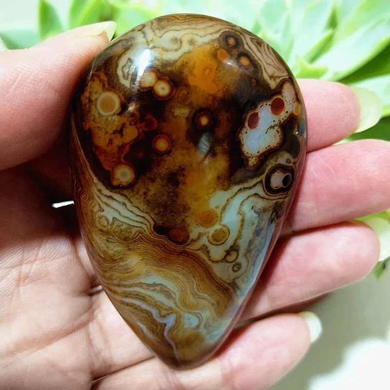 Сардоникс Агат Пальмовые камни для медитации EBET