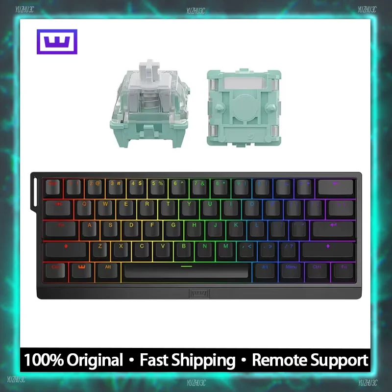 Оригинальная игровая клавиатура Wooting60 He специальный переключатель Gateron для