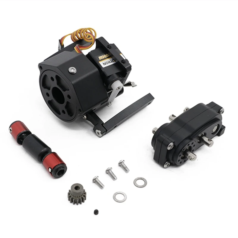 

Front Motor Prefixal Shiftable Gearbox Transfer Case Set for 1/10 RC Crawler Car Axial SCX10 & SCX10 II Upgrade Parts