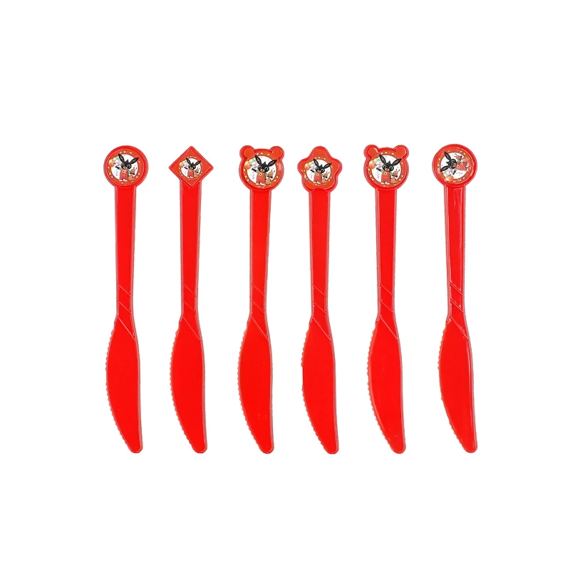 10 шт./компл. посуда с мультяшной тематикой кролика пластиковый нож вилка ложка