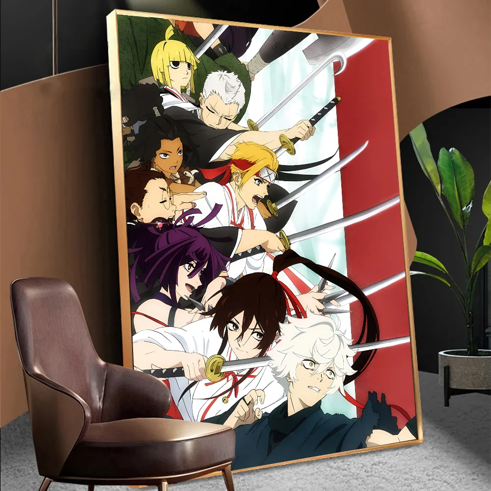 Hell's Kuraku аниме постеры липкие водонепроницаемые бумажные наклейки кофейня бар