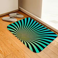 3d geometric pattern rug optical illusion printed flannel anti slip carpet doormat outdoor kitchen entrance floor mat
