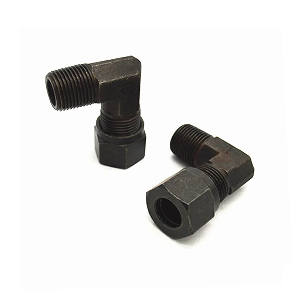 

Elbow 6mm-1/8 1/4 3/8 1/2 Male Thread High Pressure Tubing Transition Joint Hydraulic Carbon Steel Card Sleeve Pipe Fitting