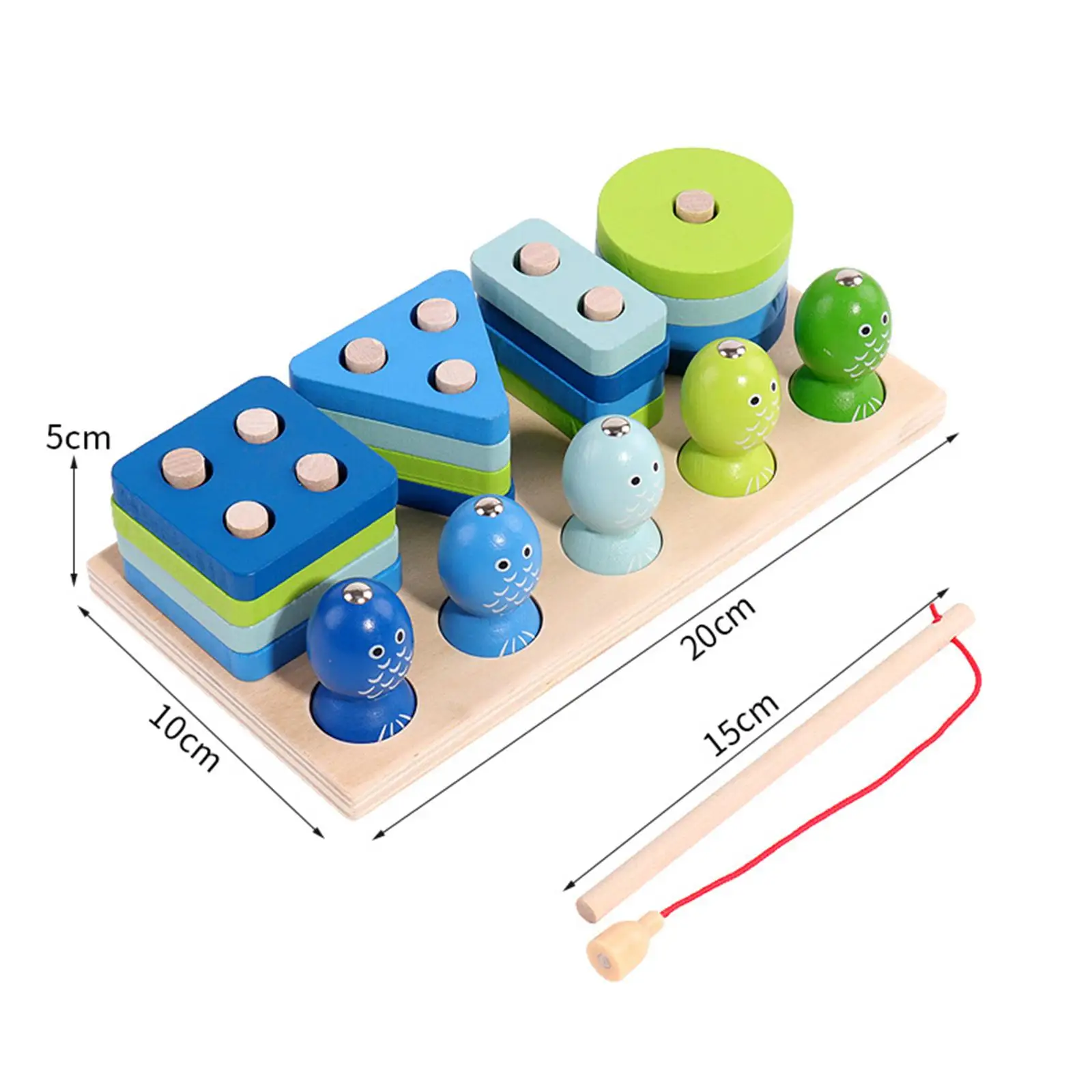 

Montessori Fishing Toys Multicolor Hand Eye Coordination Leisure Matching Toy Parent Child Interactive outdoor Set Toddlers