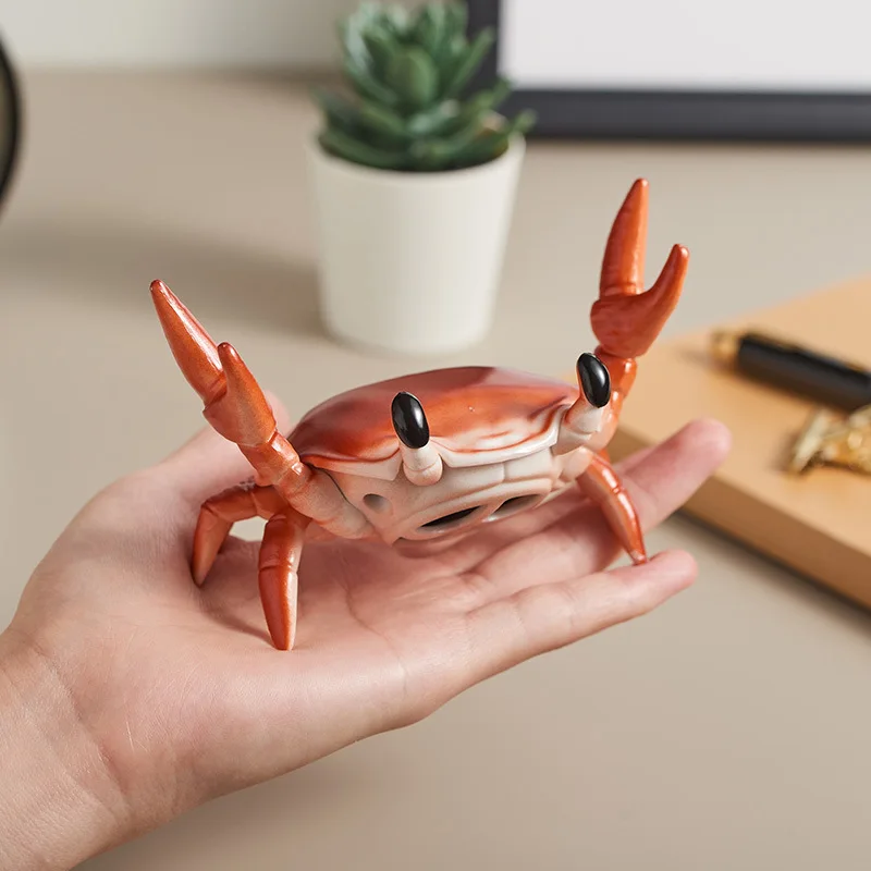 

Mini Crab Speaker Desktop Stand Speaker Phone Holder 360° High Surround Sound Pen Holder Wireless Speaker Airpods Case