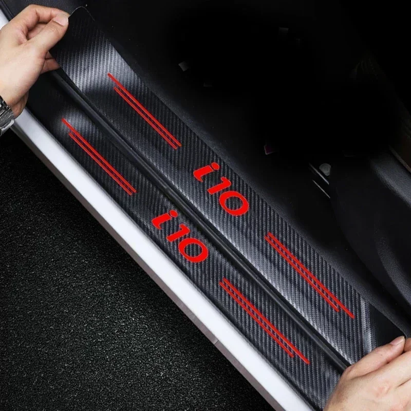 Наклейки на порог передней двери автомобиля для Hyundai i10 защитная пластина задний