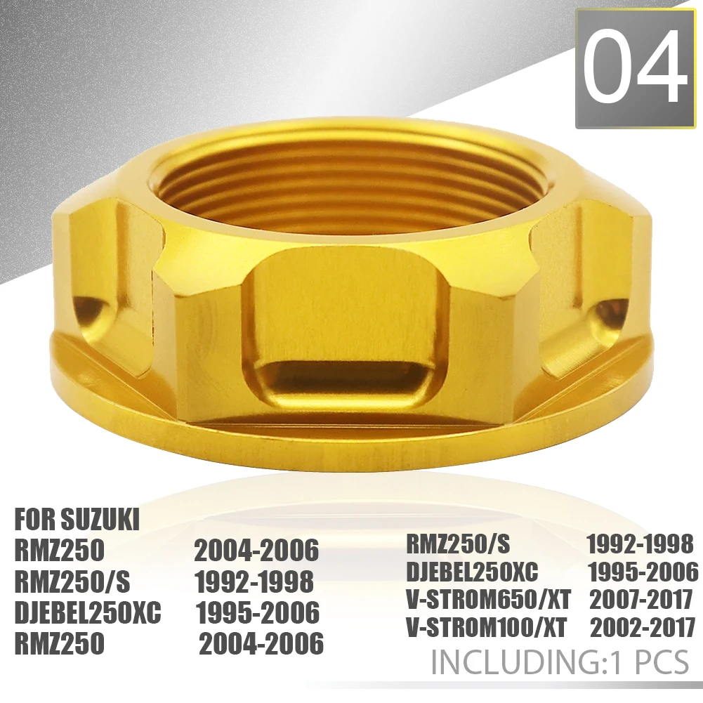 

Гайка рулевого стержня M24X1.0 для Suzuki RM RMZ RMX RMXZ 125 250 450 RM125 RM250 RMZ250 RMZ450 аксессуары для кроссового мотоцикла