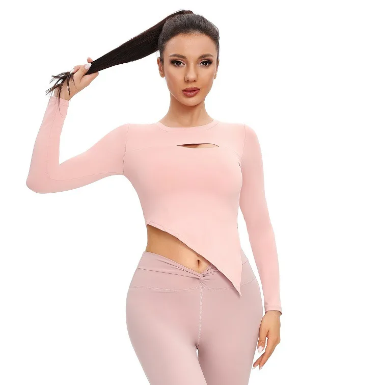 Женская быстросохнущая дышащая коническая Спортивная футболка NIOKI Yoga с длинным