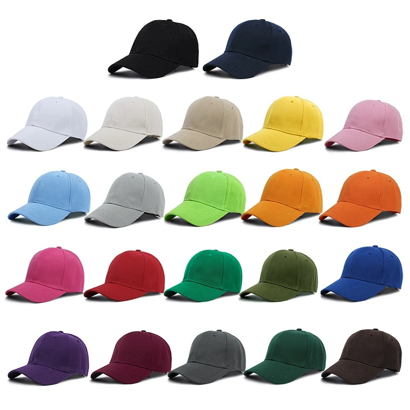 

Solid Color Adjustable Shade Outdoor Men Baseball Cap Hip Hop Candy Colors Sun Protection Summer Women Dad Hat Snapback