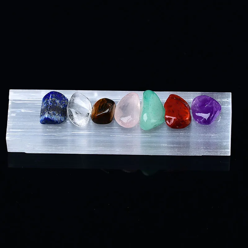 Natural Seven Crude Selenium Chakra Mineral Rod Irregular Wands Crystal Healing Point Specimen Shapes Crafted Stone Decor Home |