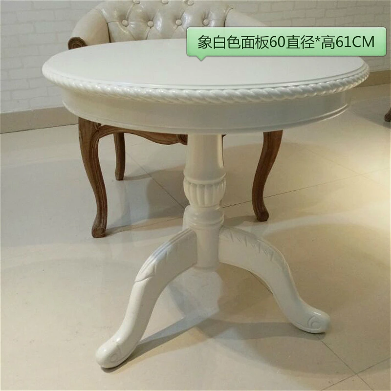 

Европейский стиль, однотонный цвет, белый круглый маленький журнальный столик, круглый журнальный столик