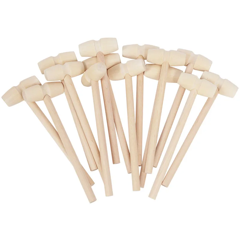 

5/10pcs MINI Wooden Hammer Balls Toy Pounder Replacement Wood Mallets Crab Lobster Seafood Crackers Kids Toys Party Decoration