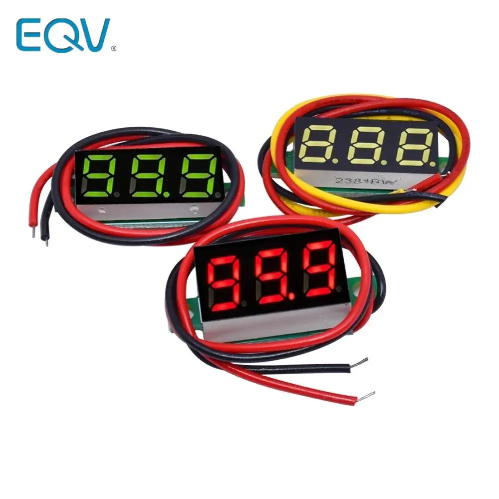 Цифровой вольтметр 0 36 дюйма красный зеленый синий постоянный ток 0-100 в три линии