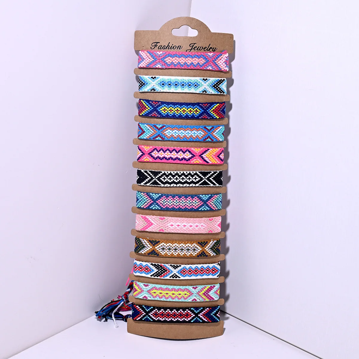 

12Pcs/set Boho Bracelets Adjustable Woven Friendship Bracelets for Women Girl Bohemian Braided Handmade Tassels Wrap Wristbands