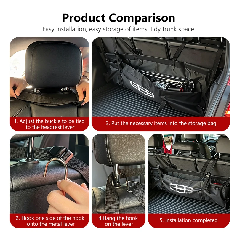 Многофункциональный органайзер-сумка для багажника автомобиля Geely LC EC8 Atlas CK2 CK3 GT GC9 Geometry C Tugella GX3 CK (art.: 3920db03a232e) - 3920db03a232e