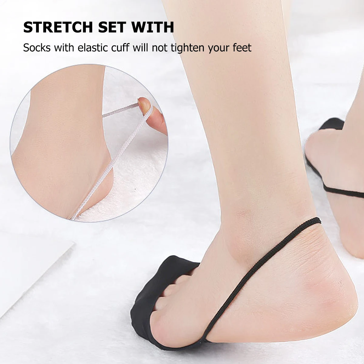 3 Pairs of Socks For Women Low Cut Elastic Strap Summer Spring Anti- Shallow Mouth Socks Short Socks for Lady Girl Women