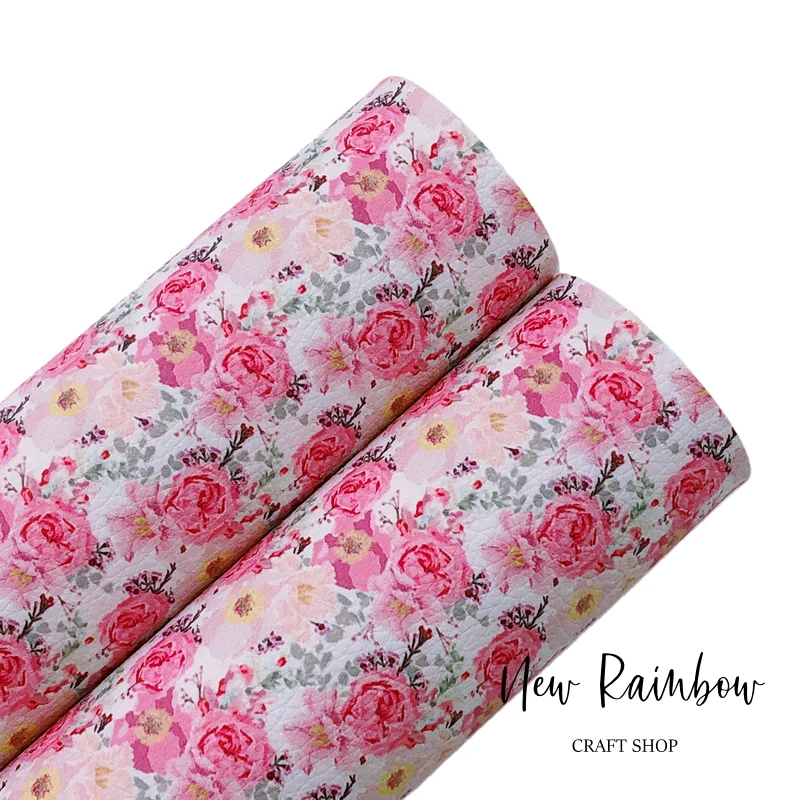 Новый Радужный 30x2 2 см/A4 винтажный роскошный Цветущий пион из искусственной кожи 1