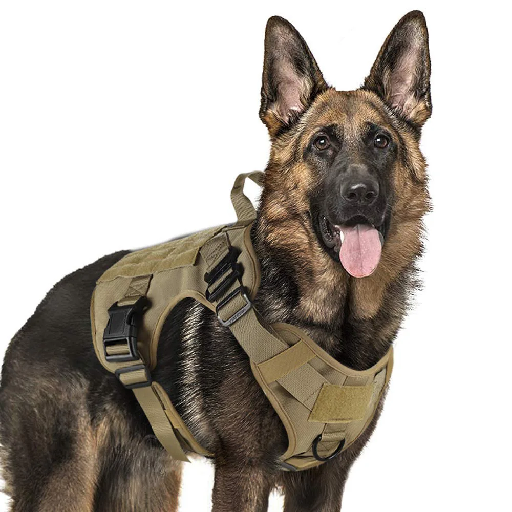 

Tactical Dog Harness Military Pet German Shepherd K9 Pet Training Vest Dog Harness and Leash Set for Small Medium Large Dogs