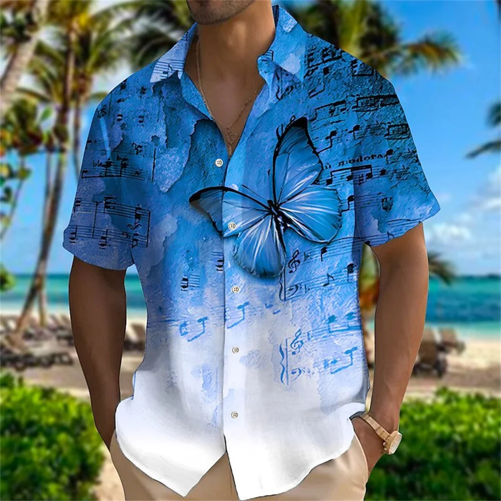 2024 Fashion Men’s Shirt Animal Butterfly 3d Print Hawaiian Shirt Men Casual Fashion Street Shirts Short Sleeves Tops Summer 2024 Fashion Men’s Shirt Animal Butterfly 3d Print Hawaiian Shirt Men Casual Fashion Street Shirts Short Sleeves Tops Summer