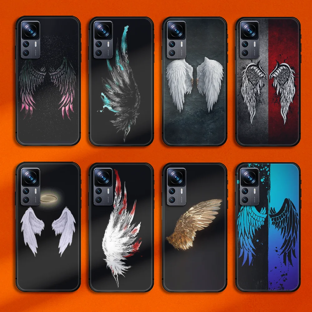

Angel Demon Wings Phone Case Cover For Xiaomi Mi 11 12 13 Poco X M F 3 4 5 S Gt Pro Lite Ultra TPU Soft Black