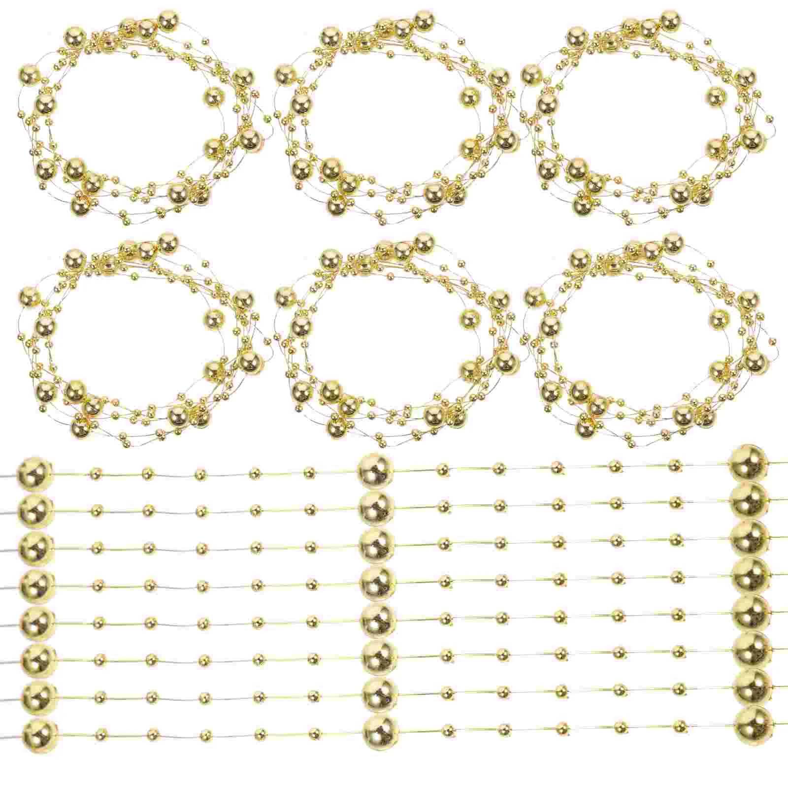 

30 Pcs Vase Decorative Pearls Hand Decor Home Decor Bouquet Wedding Artificial Pearl String Plastic Vase Filler Pearl String