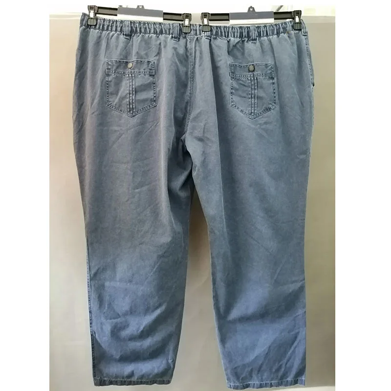 Джинсы мужские в стиле оверсайз Стрейчевые брюки из денима эластичные свободные