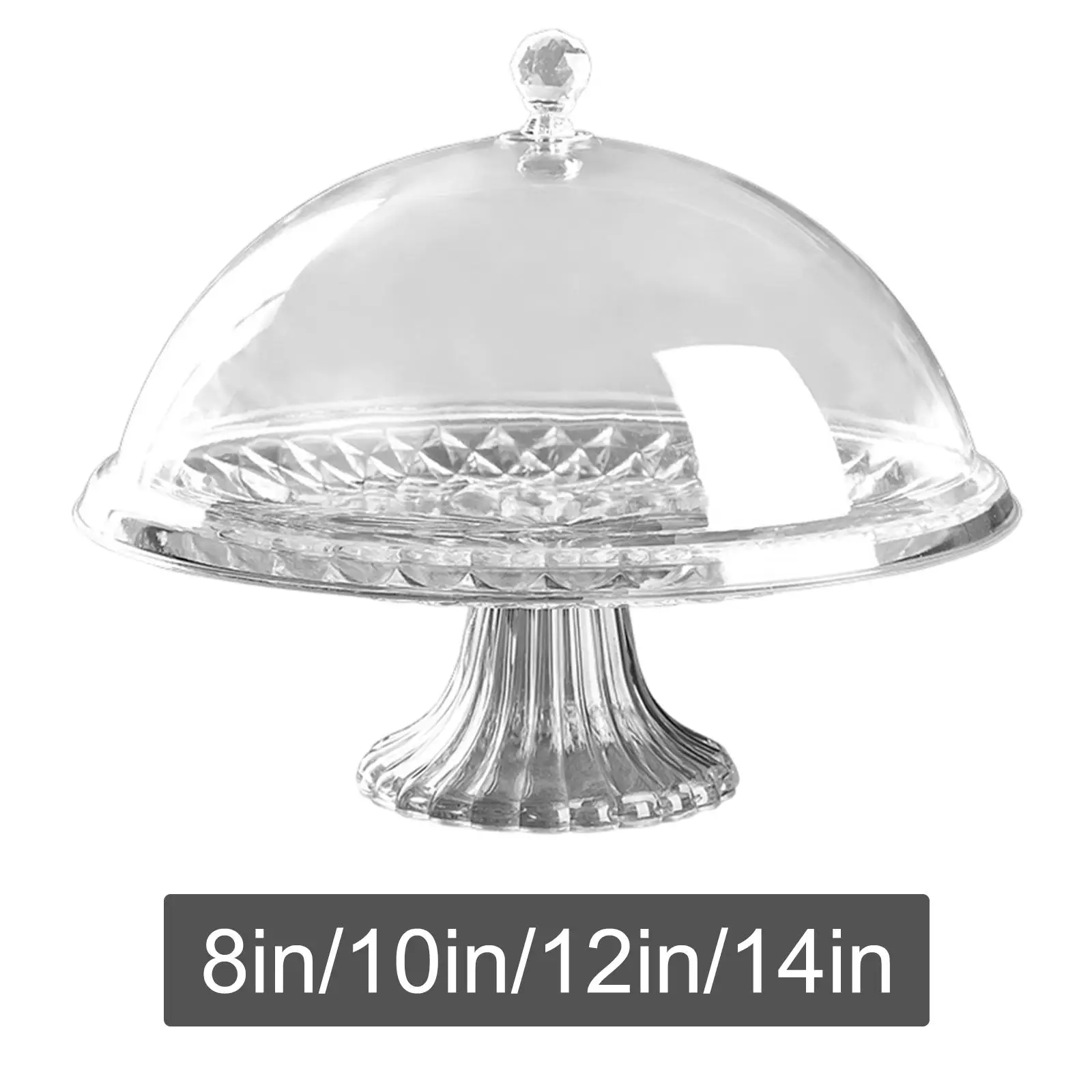 Cake Plate with Dom Visible Durable Dust Proof Thickened Round Shape Cake Stand for Dining Rooms Dessert Dessert Table Display