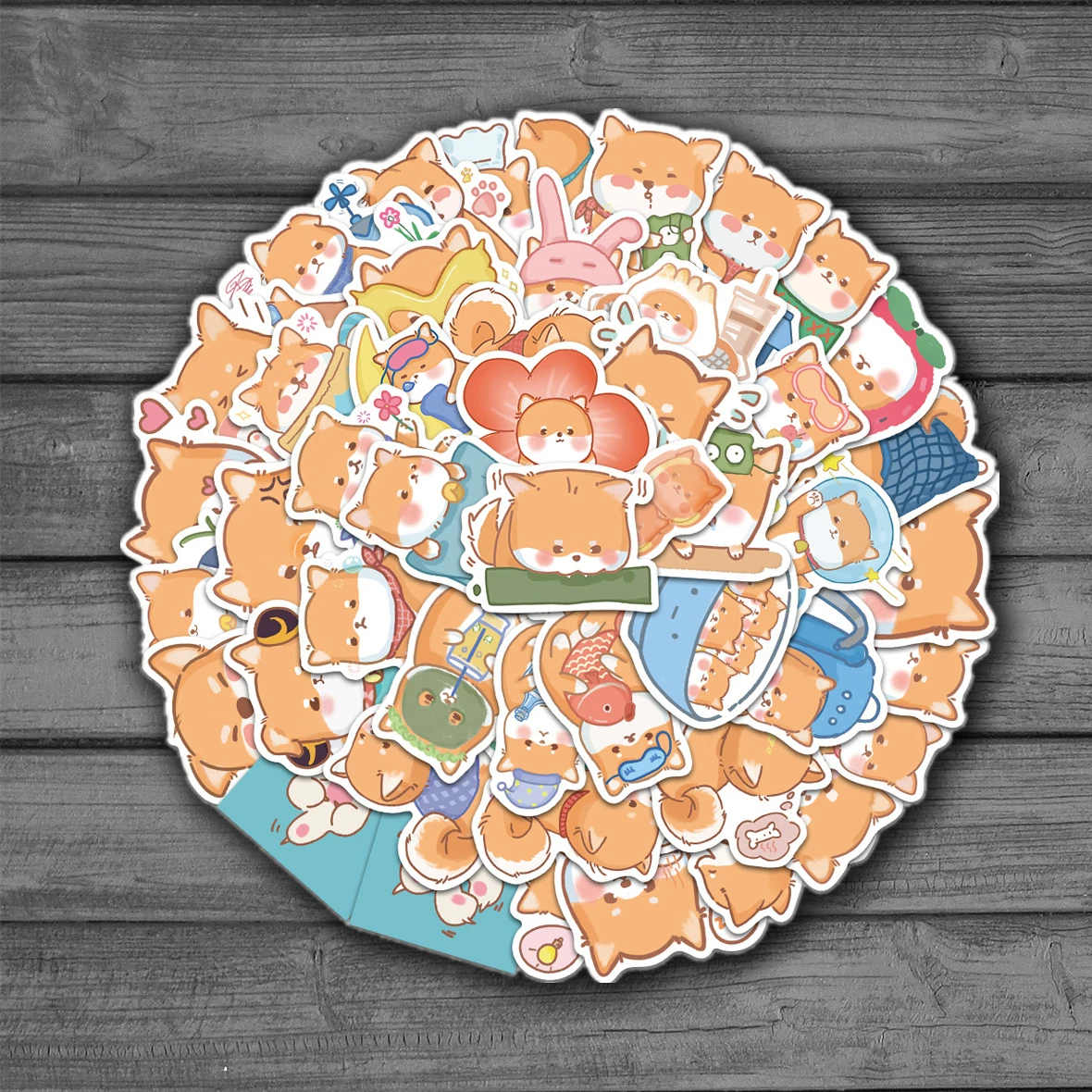 

50Pcs Lovely Shiba Inu Corgi Dog Stickers For Kids Toys Gift DIY Stationery Scrapbook Laptop Guitar Suitcase Cute Puppy Sticker