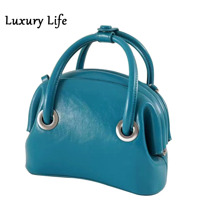 Women Ladies Hand Pu Leather Luxury Designer Zipper Classic Shoulder Bags Solid Color Large Capacity Female Crossbody Handbags