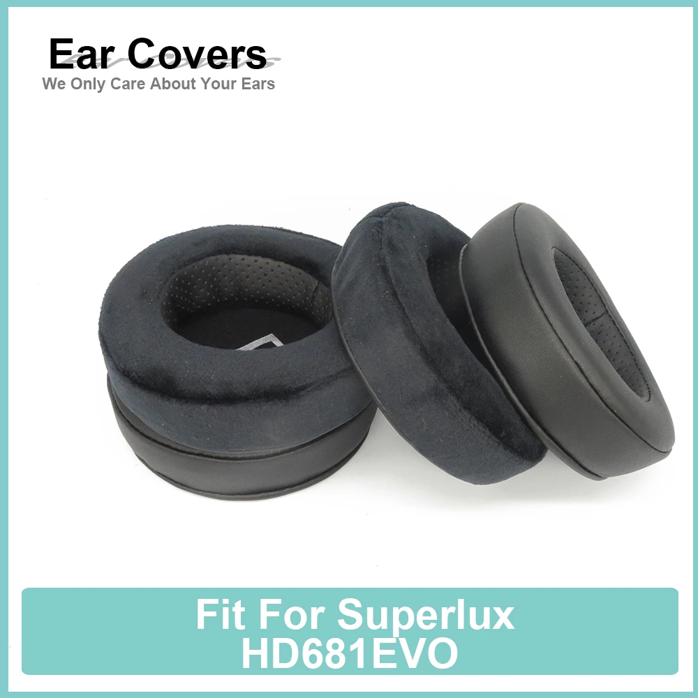 

Earpads For Superlux HD681EVO Headphone Earcushions Protein Velour Pads Memory Foam Ear Pads