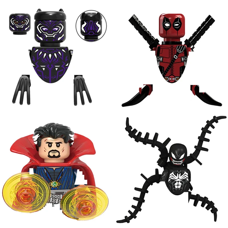 

Heroes Dr Strange Venom Black Panther Deapool Model Building Blocks Christmas Action Figure Toys For Children