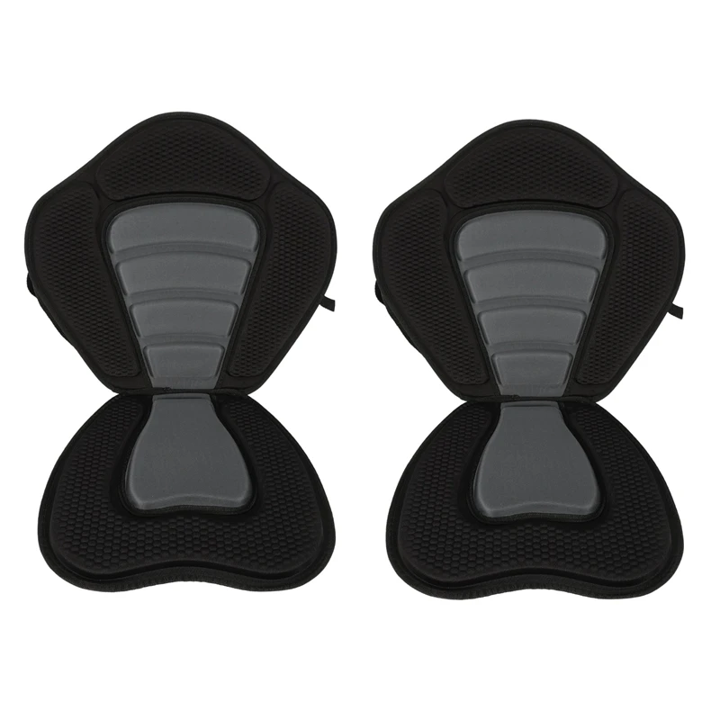 

2X Kayak Padded Seat Rowing Boat Soft Non-Slip Padded Base Adjustable Backrest With Boat Cushion