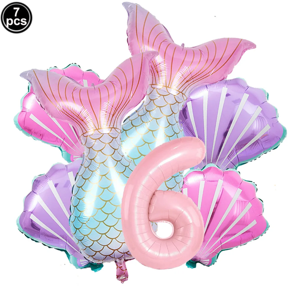 Украшения на день рождения русалки 7 шт. шибел паундер русалки вести глубин