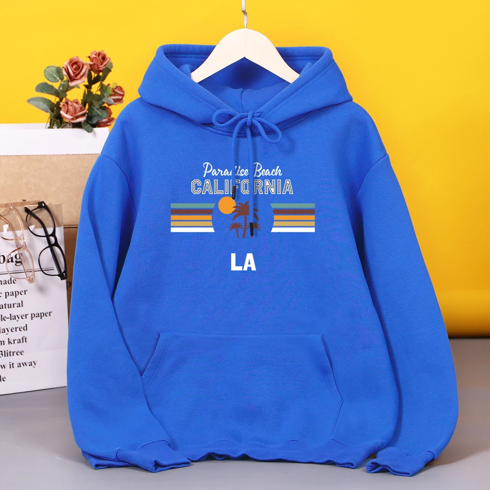 

California Paradise Beach Letter Hip Hop Women Hoodies Fashion Fleece Hoodie Fleece Harajuku Hoody Quality Comfortable Clothes